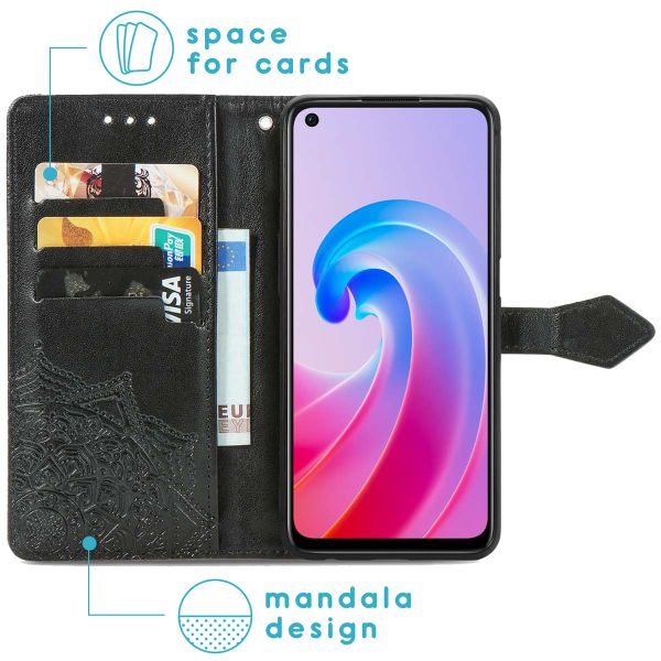 imoshion Etui de téléphone portefeuille Mandala Oppo A96 - Noir