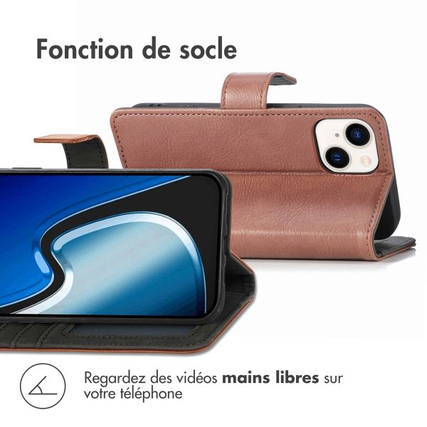imoshion Étui de télephone portefeuille Apple iPhone 15 - Marron