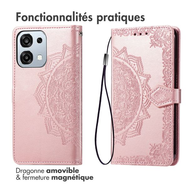 imoshion Etui de télephone Mandala Oppo A6 Pro (5G) - Rose Gold
