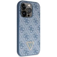 Guess Coque 4G Logo Triangle Strass Apple iPhone 15 Pro - Bleu