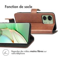 imoshion Étui de téléphone portefeuille Luxe Motorola Edge 40 - Brun