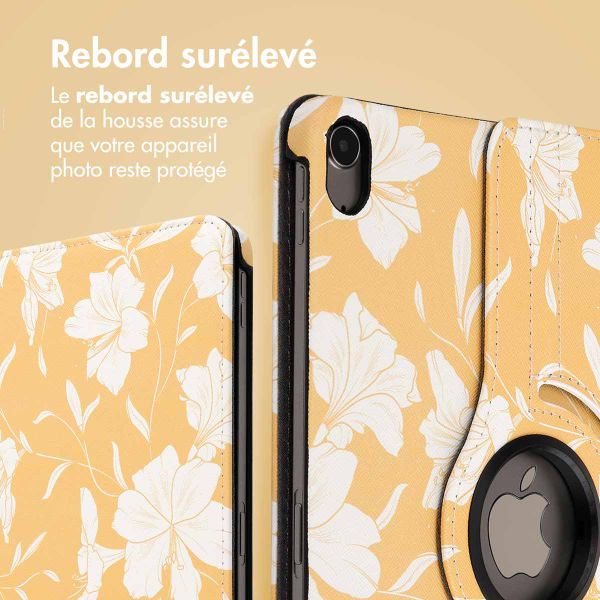 imoshion Coque tablette Design rotatif à 360° Apple iPad Air 5 (2022) / Air 4 (2020) - Yellow Flowers