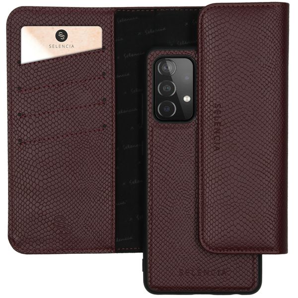 Selencia Serpent Clutch amovible Tierra Samsung Galaxy A52(s) (5G/4G) - Bordeaux