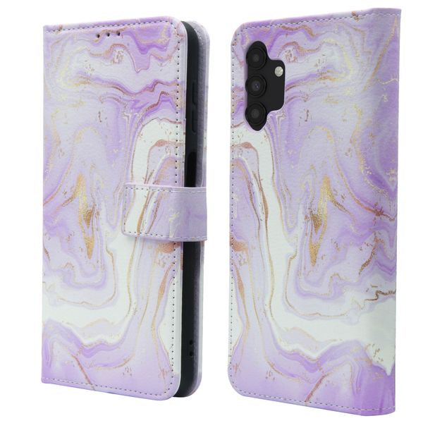 imoshion Étui de téléphone portefeuille Design Samsung Galaxy A13 (5G) - Purple Marble