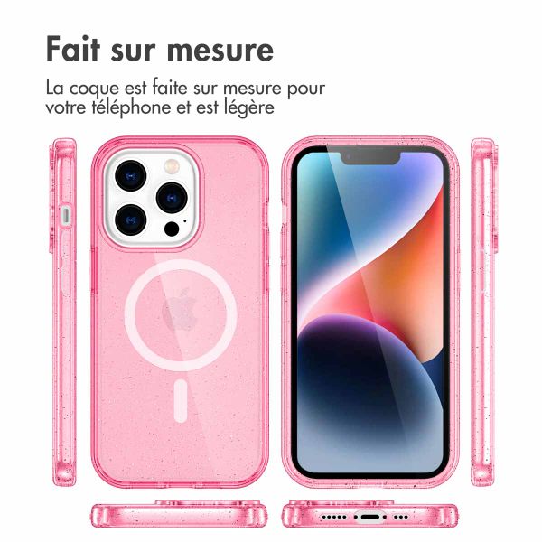 imoshion Coque Sparkle avec MagSafe iPhone 14 Pro Max - Rose