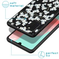 imoshion Coque Design Samsung Galaxy A41 - Fleur - Blanc / Noir