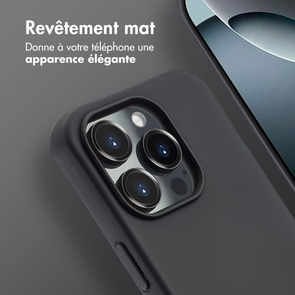 imoshion Coque arrière Color avec cordon amovible et MagSafe Apple iPhone 16 Pro Max - Noir