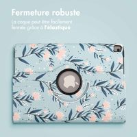 imoshion Coque tablette Design rotatif à 360° Apple iPad 9 (2021) 10.2 pouces / iPad 8 (2020) 10.2 pouces / iPad 7 (2019) 10.2 pouces - Flowers
