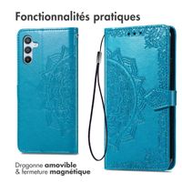 imoshion Etui de téléphone portefeuille Mandala Samsung Galaxy A54 (5G) - Turquoise