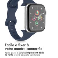 imoshion Bracelet en silicone fin Apple Watch Series 1-9 / SE (38/40/41 mm) | Series 10 (42 mm) - Bleu Marine