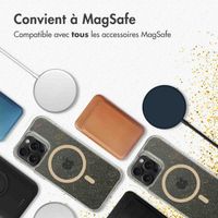 imoshion Coque arrière transparente Pailletée avec MagSafe Apple iPhone 16 Pro - Doré