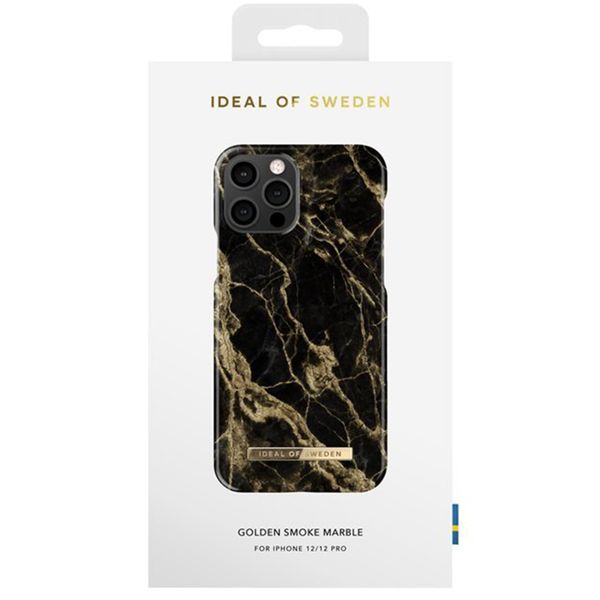 iDeal of Sweden Coque Fashion Apple iPhone 12 (Pro) - Golden Smoke Marble
