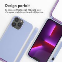 imoshion ﻿Coque en silicone avec cordon Apple iPhone 13 Pro Max - Violet