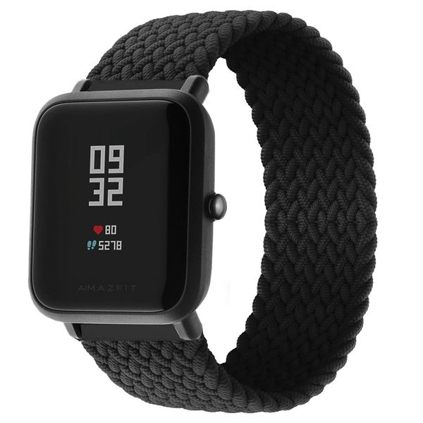 imoshion Bracelet en nylon tressé Amazfit GTS / BIP - Noir