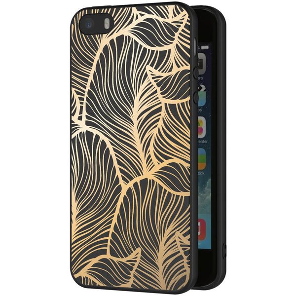 imoshion Coque Design iPhone 5 / 5s / SE - Feuilles / Noir