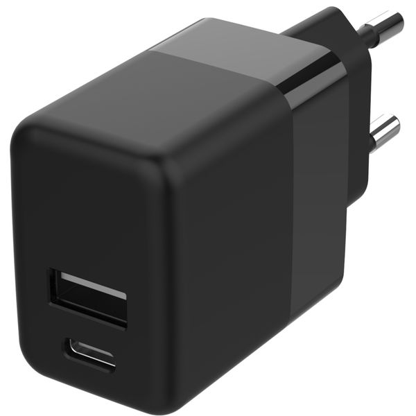 Accezz Wall Charger Samsung Galaxy S20 - Chargeur - Connexion USB-C et USB - Power Delivery - 20 Watt - Noir