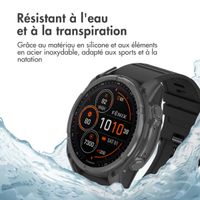 imoshion QuickFit® Bracelet en silicone Stripe Garmin Watch | Fixation 26 mm - Noir