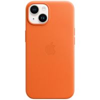 Apple Coque Leather MagSafe iPhone 14 - Orange