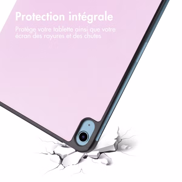 imoshion Coque tablette Trifold Apple iPad 11 (2025) 11 pouces A16 / iPad 10 (2022) 10.9 pouces - Rose