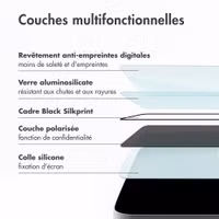 Accezz Protection d’écran en verre trempé avec filtre de confidentialité + Applicateur Apple iPhone 16 Pro Max
