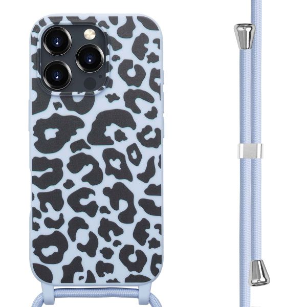 imoshion Coque design en silicone avec cordon iPhone 16 Pro Max - Animal Lila