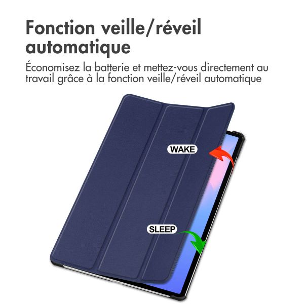 imoshion Coque tablette Trifold Samsung Galaxy Tab S10 FE Plus - Bleu foncé