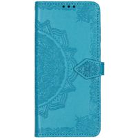 Etui de téléphone Mandala Motorola One Action - Turquoise