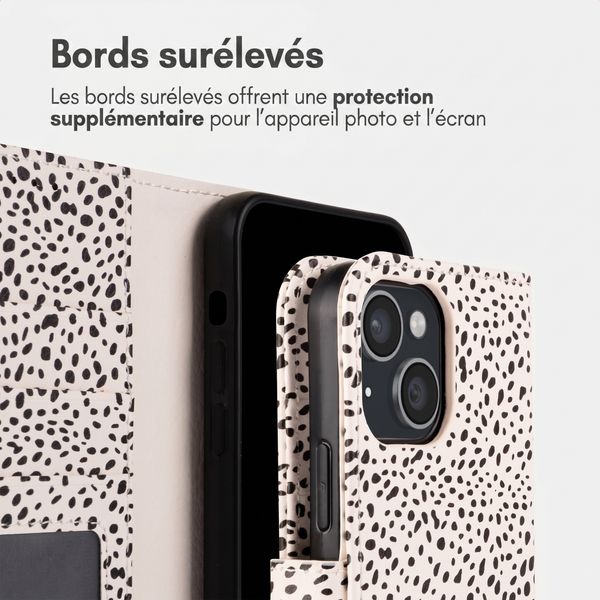 imoshion Étui de télephone portefeuille Design Apple iPhone 15 - Desert Dots