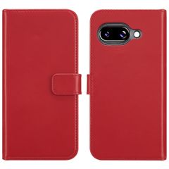 Selencia Étui de téléphone portefeuille en cuir véritable Google Pixel 9A - Rouge