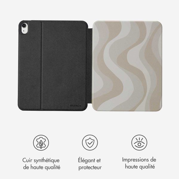Selencia Coque tablette Vivid Apple iPad 11 (2025) 11 pouces A16 / iPad 10 (2022) 10.9 pouces - Desert Waves Beige