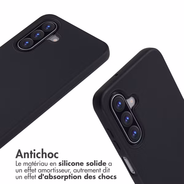 imoshion Coque en silicone avec cordon Samsung Galaxy A17 (5G) - Noir