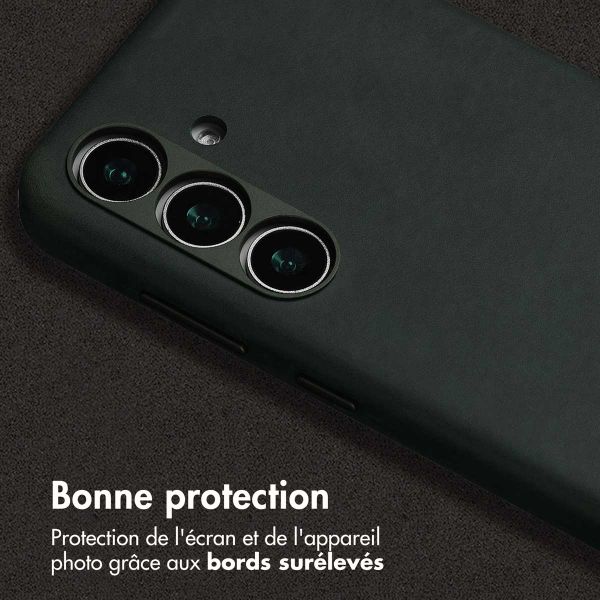 Accezz Coque MagSafe en cuir vintage Samsung Galaxy S24 / S25 - Smokey Green