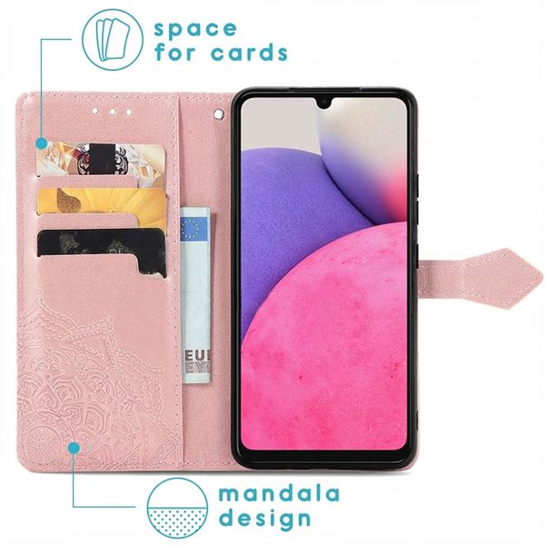 imoshion Etui de télephone Mandala Samsung Galaxy A33 - Rose Doré