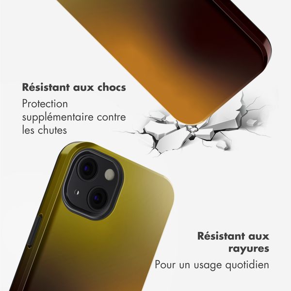 Selencia Coque arrière Vivid avec MagSafe Apple iPhone 13 - Gradient Olive Dust