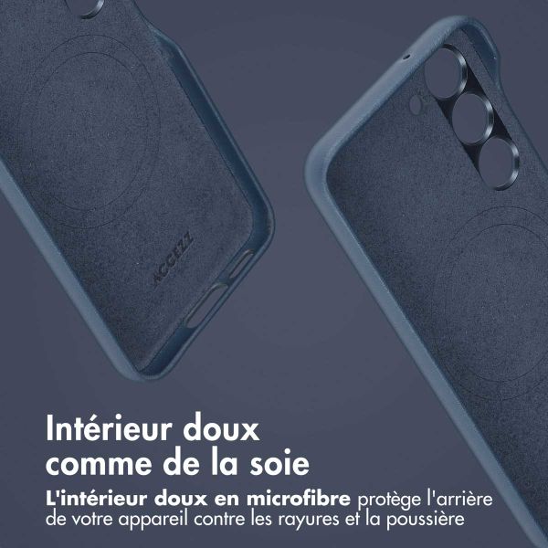 Accezz Étui de télephone portefeuille en cuir 2-en-1 avec MagSafe Samsung Galaxy S23 - Nightfall Blue