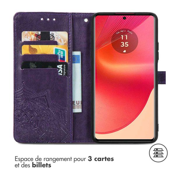 imoshion Etui de télephone Mandala Motorola Edge 50 Fusion - Violet