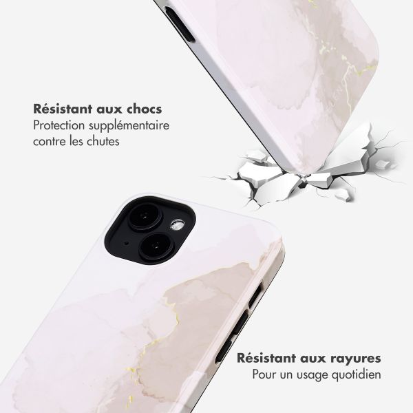 Selencia Coque arrière Vivid avec MagSafe Apple iPhone 14 - Marble Light Brown