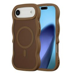 Selencia Coque arrière Wavy avec MagSafe Apple iPhone Air - Mocha Brown