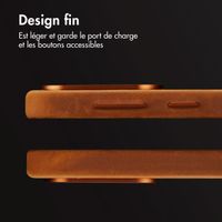 Accezz Coque MagSafe en cuir vintage Samsung Galaxy A56 - Tabacco Cognac