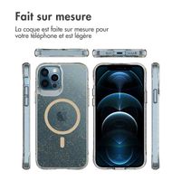 imoshion Coque arrière transparente Pailletée avec MagSafe Apple iPhone 12 (Pro) - Doré