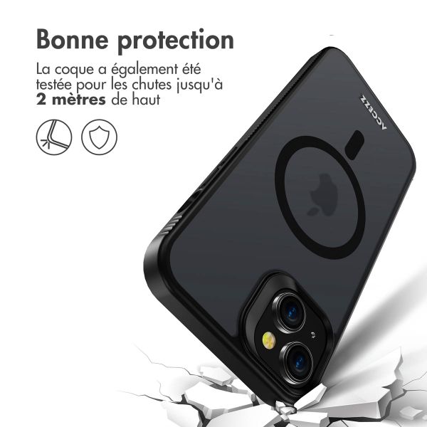 Accezz Coque Givrée Robuste avec MagSafe iPhone 15 Plus - Noir