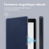 imoshion Étui de liseuse portefeuille Slim Hard Kobo Aura One - Bleu foncé