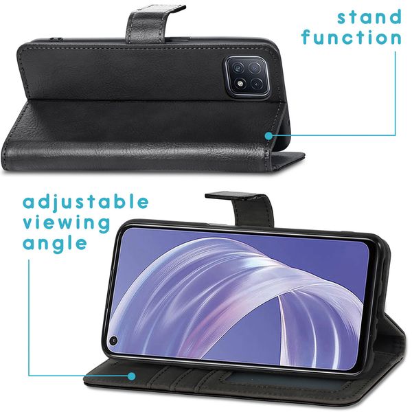 imoshion Étui de télephone portefeuille de luxe Oppo A73 (5G) - Noir