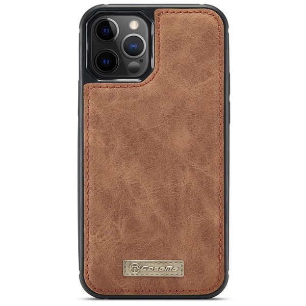 CaseMe Étui luxe 2-en-1 à rabat iPhone 12 (Pro) - Brun