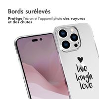 imoshion Coque Design iPhone 14 Pro - Live Laugh Love