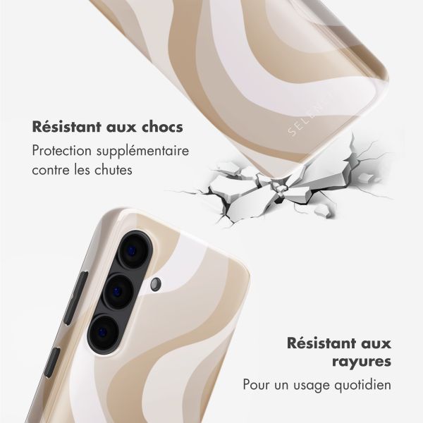 Selencia Coque arrière Vivid Tough Samsung Galaxy S24 - Desert Waves Beige