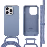 imoshion Coque arrière Color avec cordon amovible et MagSafe Apple iPhone 14 Pro - Ash Blue