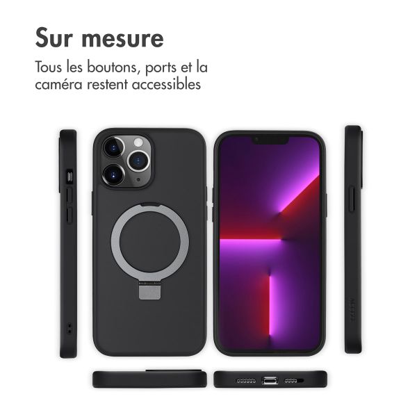 Accezz Coque Ring Stand avec MagSafe Apple iPhone 13 Pro Max - Noir