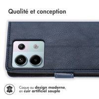 imoshion Étui de téléphone portefeuille Luxe Xiaomi Redmi Note 13 Pro (5G) / Poco X6 - Bleu foncé