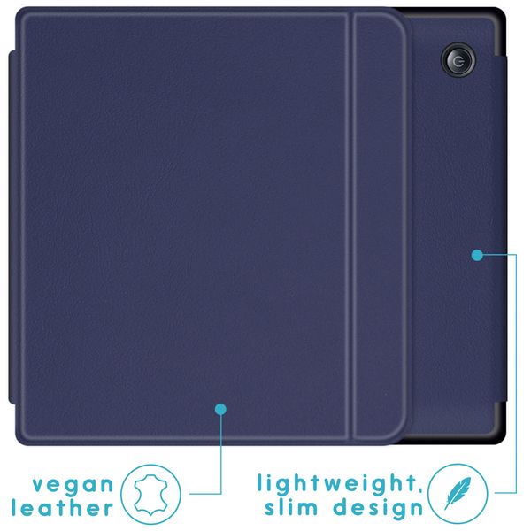 imoshion Étui de liseuse portefeuille Slim Hard Tolino Vision 5 - Bleu foncé
